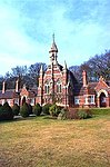 Hemsworth, Archbishop Holgate Almshouses, with the Chapel of The Holy Cross. - geograph.org.uk - 227586